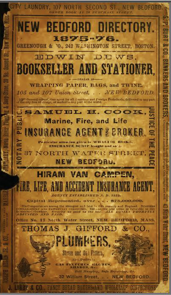 1875 - 1876 New BEdford City Directory - www.WhalingCity.net