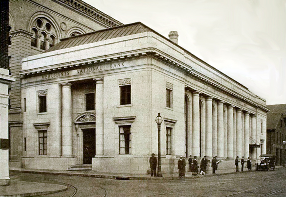 Merchants National Bank - 1914 - New Bedford, MA.-  www.WhalingCity.net